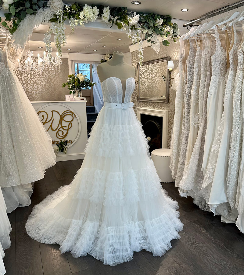wedding dress at the white gallery in greater manchester
